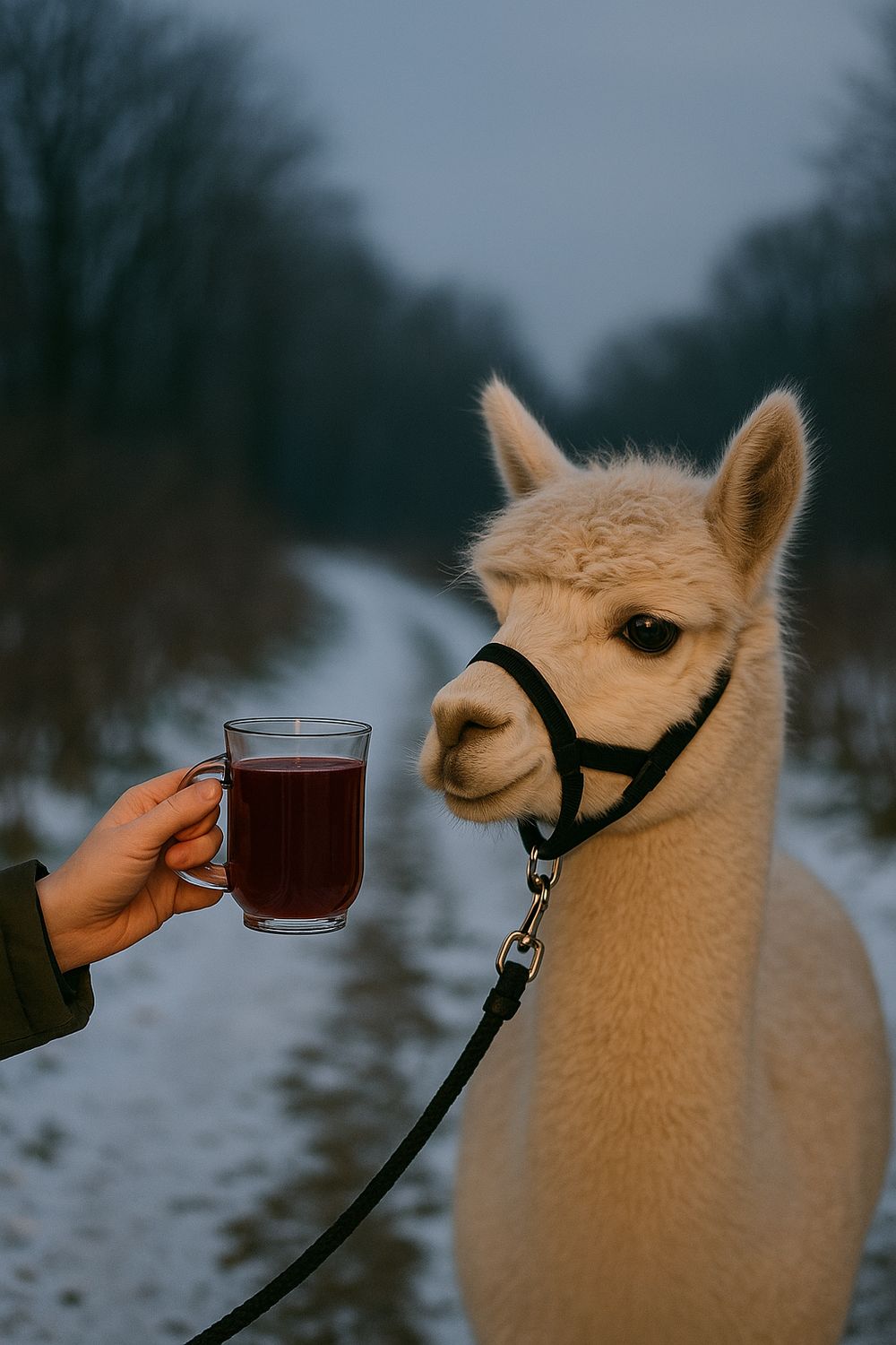 Glühweinwanderung mit Alpakas in Ensingen – Winterliches Naturerlebnis