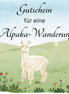 Gutschein für Alpaka-Erlebnisse und mehr