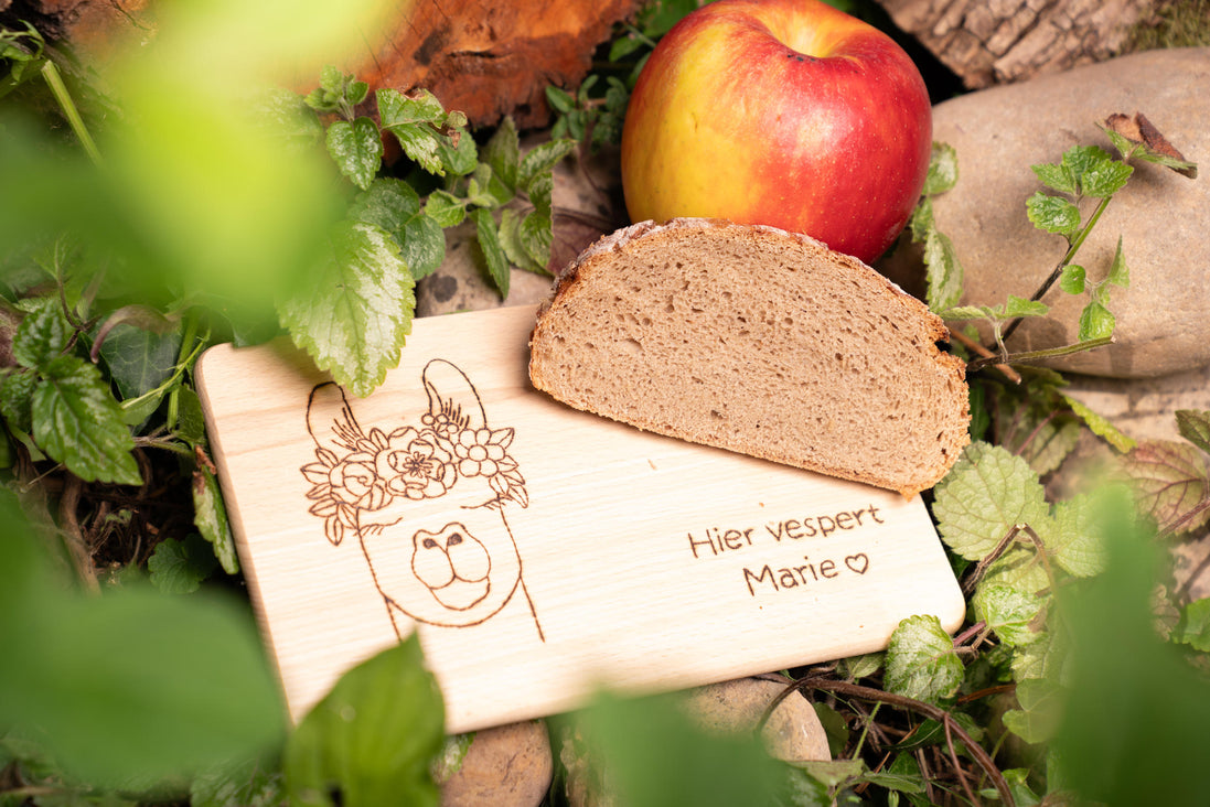 Alpaka Vesperbrett mit Gravur