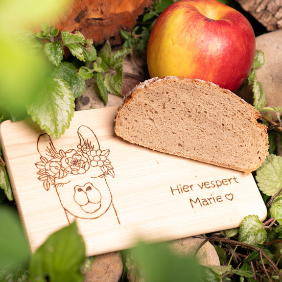 Alpaka Vesperbrett mit Gravur