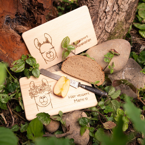 Alpaka Vesperbrett mit Gravur